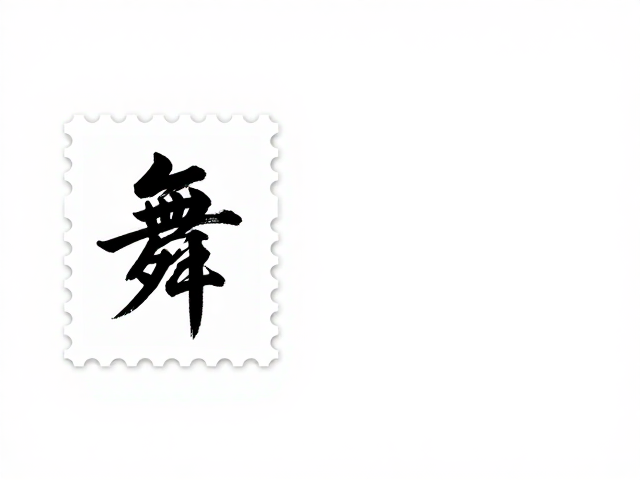 书法邮票极简设计,音乐舞蹈意象的视觉共鸣