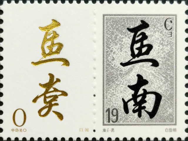 书法邮票收藏指南，烫金烫银与单色套印工艺赏析