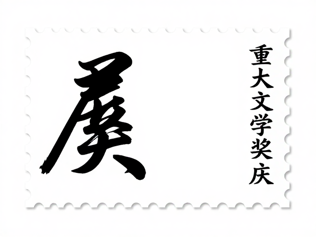 书法邮票发行,重大文学奖庆纪念,主图突出设计赏析