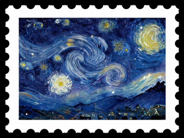星空书法邮票,现代设计感与传统艺术的跨界融合指南