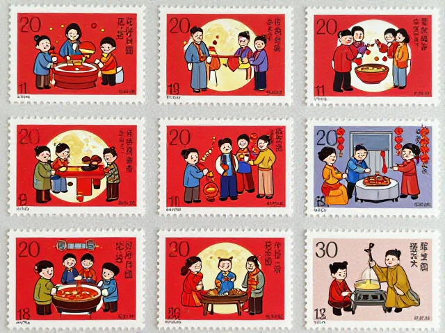 春节邮票收藏,花好月圆喜庆中国红,2024热门款式解析
