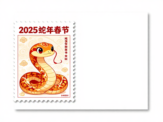 2025蛇年春节邮票与贺卡推荐,精选生肖祝福,传递新年温情