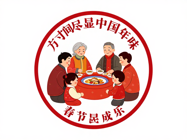 春节圆形邮票,定格团圆和谐,方寸间尽显中国年味