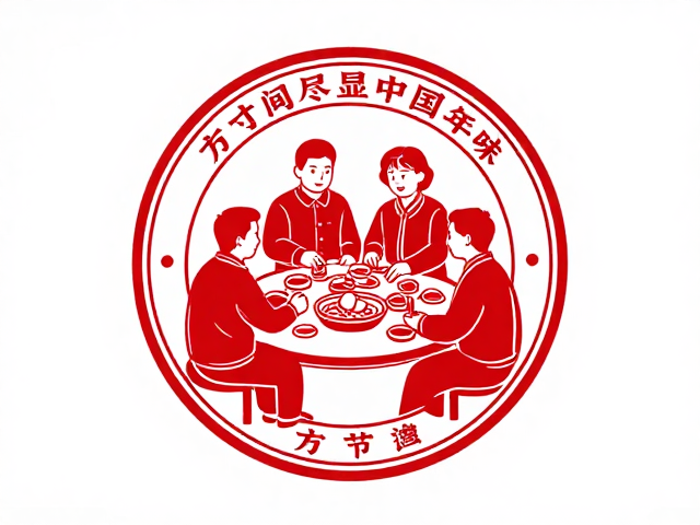 春节圆形邮票,定格团圆和谐,方寸间尽显中国年味