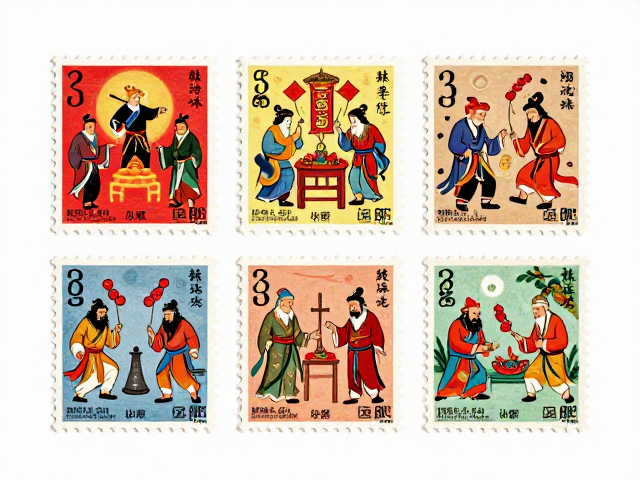 春节神话传说邮票，辞旧迎新，集齐传统文化年味