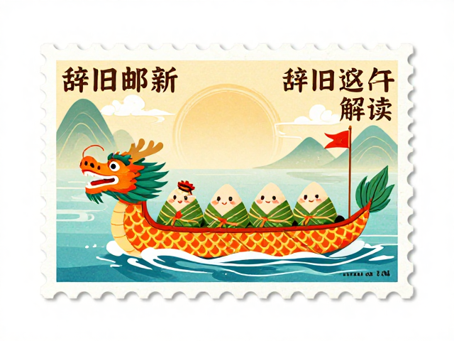 春节邮票珍藏,辞旧迎新迎龙舟,端午竞渡文化解读
