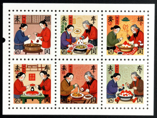 春节神话传说邮票,辞旧迎新,集齐传统文化年味