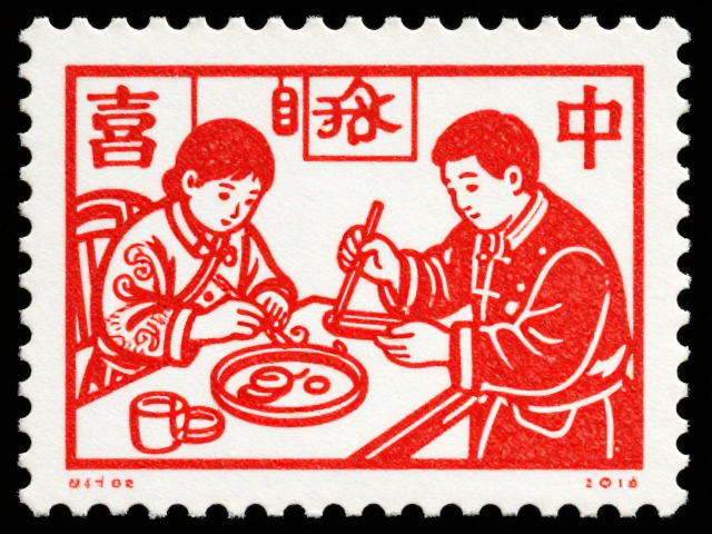 春节雕刻版邮票，喜庆中国红，尽显非遗匠心与年味收藏价值