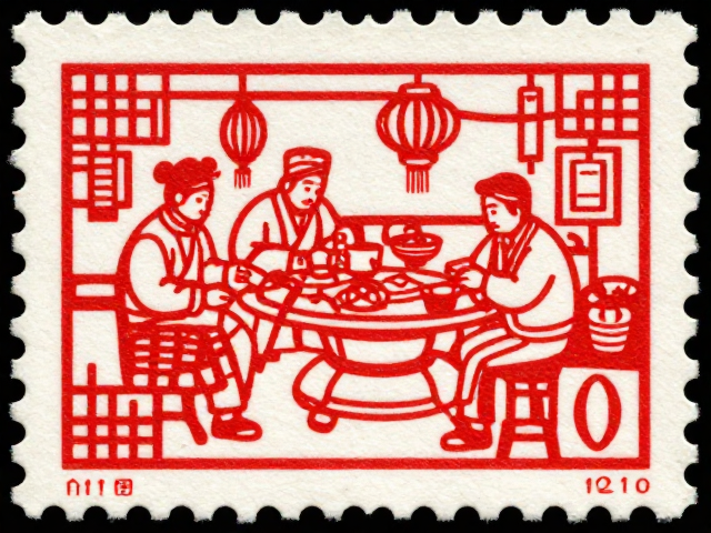 春节雕刻版邮票，喜庆中国红，尽显非遗匠心与年味收藏价值