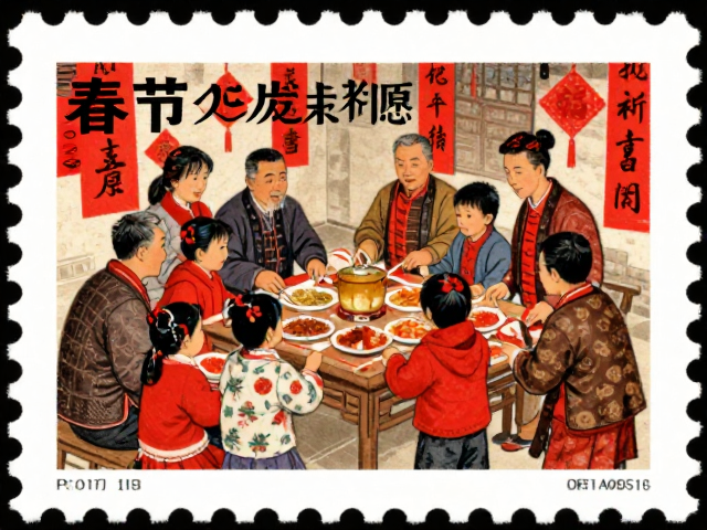 春节邮票发行，收藏背后的驱邪避灾寓意与新年场景叙事
