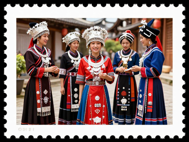 少数民族服饰邮票，定格民俗场景，解读东方审美艺术表达