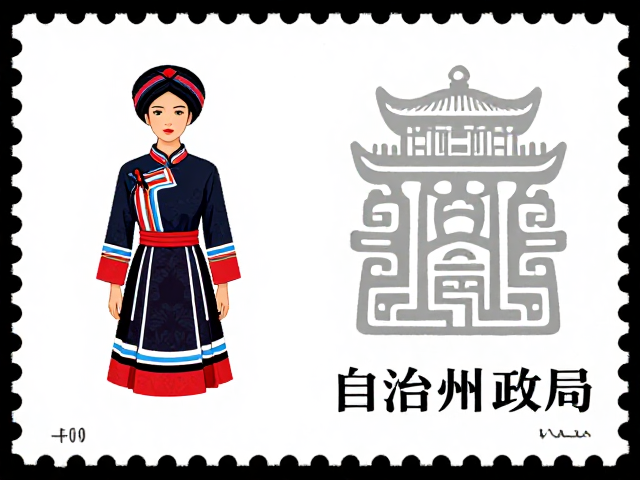 少数民族服饰邮票,各自治州邮政局发行的传统建筑图腾臻品