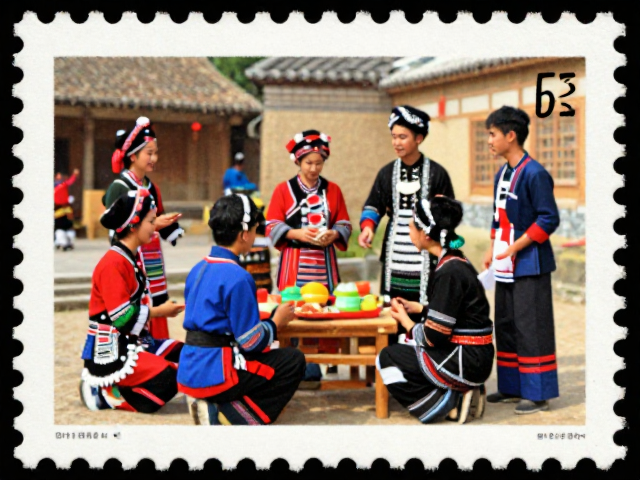 少数民族服饰邮票,定格民俗场景,解读东方审美艺术表达