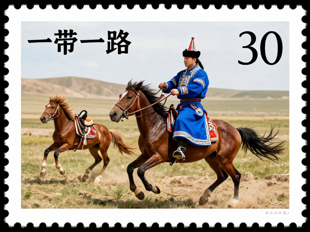 一带一路文化交流,少数民族服饰邮票定格蒙古族骏马英姿