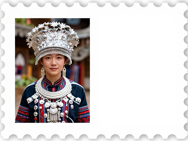 少数民族服饰邮票，非遗复兴中的人物肖像与头饰之美