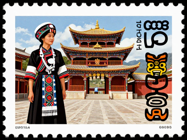 少数民族服饰邮票,传统建筑图腾与宗教信仰的文化印记