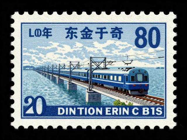火车邮票大版票，记录跨海大桥的铁路传奇与收藏价值