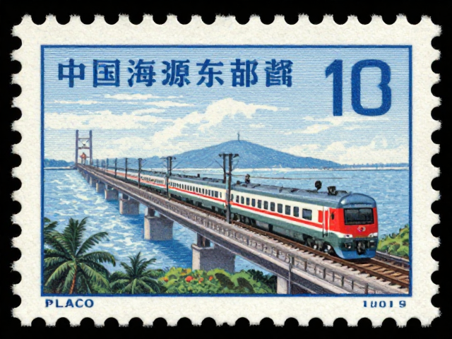 火车邮票大版票，记录跨海大桥的铁路传奇与收藏价值
