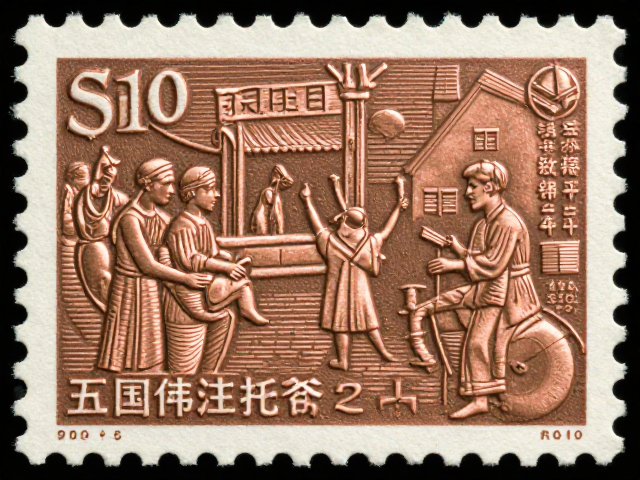雕刻铜版上的民间故事邮票，重温邮政通信的历史温度