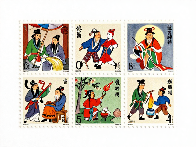 中国神话邮票系列发行，民间故事邮票胶版印刷工艺赏析
