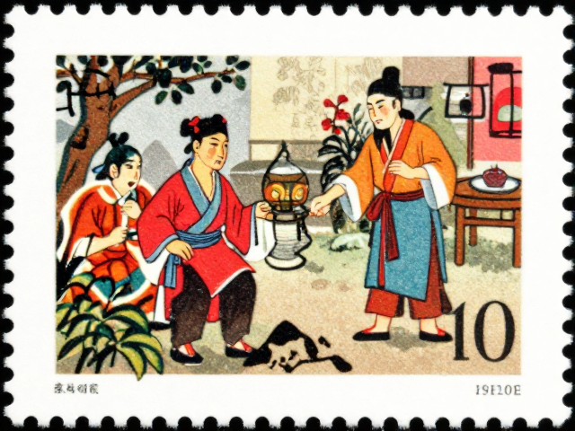 中国神话邮票系列发行,民间故事邮票胶版印刷工艺赏析