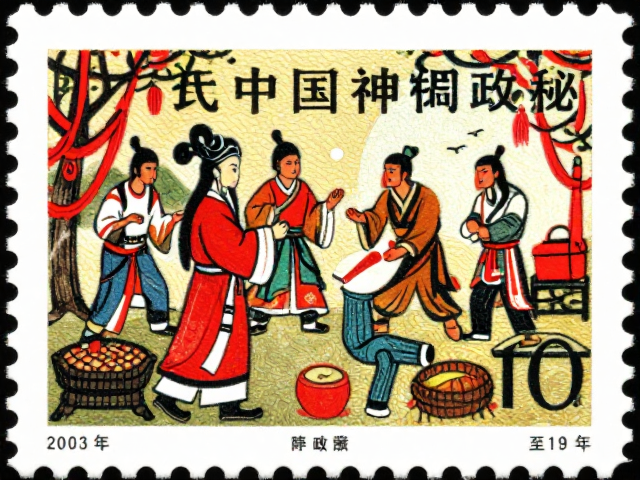 中国神话邮票系列发行,影写版滚筒揭秘与民间故事邮票收藏指南