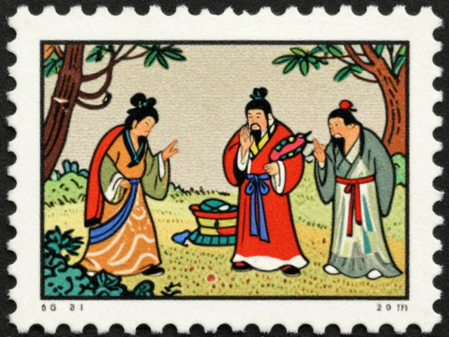 民间故事与神话传说邮票,揭秘影写版滚筒印刷工艺之美