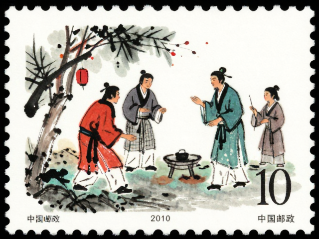 中国邮政发行水墨晕染意境邮票,民间故事跃然纸上
