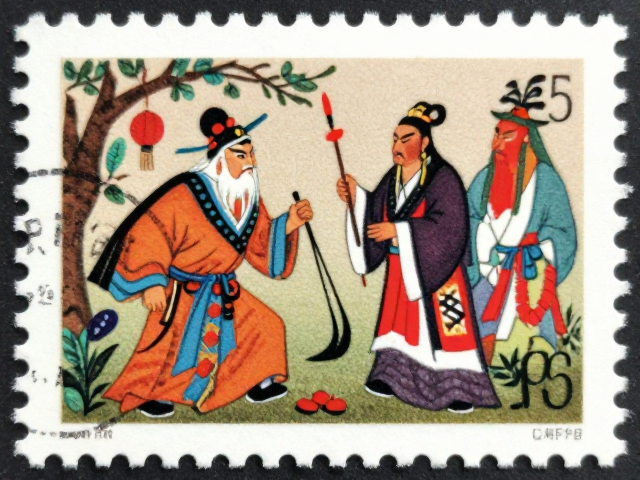 建国后神话题材邮票兴起,胶印层次细腻,民间故事邮票成收藏热点