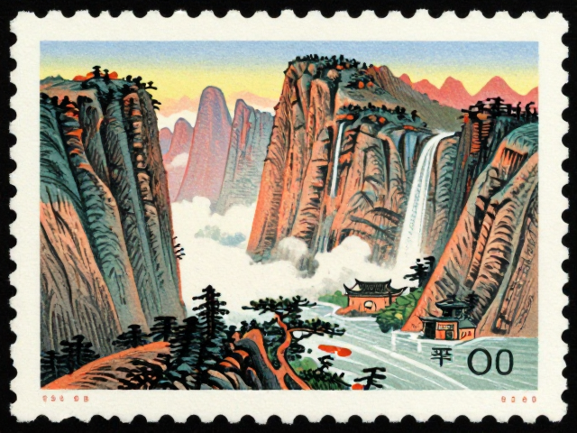 1960-80早期小型张,名山名水色彩浓郁,小版张协调之美