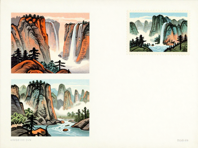 1960-80早期小型张，名山名水色彩浓郁，小版张协调之美