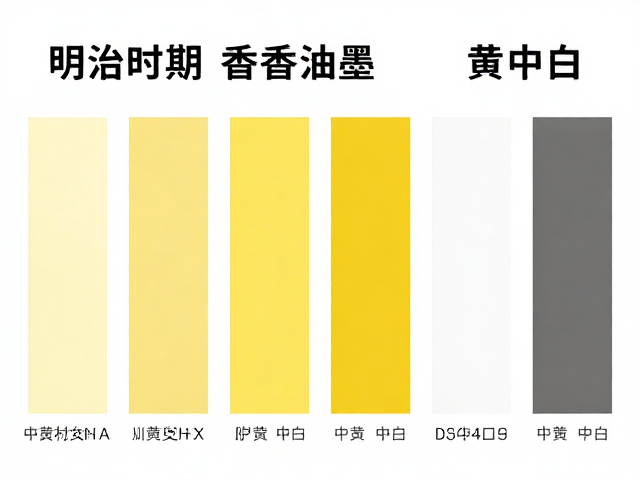 明治时期香味油墨中的中黄与中白,色彩演变与历史韵味解析