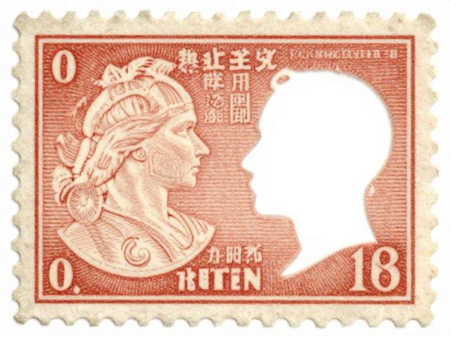 明治时期邮票齿孔度数测量与立体浮雕效果解析