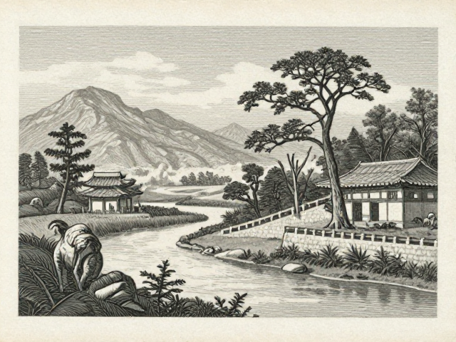 朝鲜早期发行自然风光,见证历史沧桑的绝美画卷