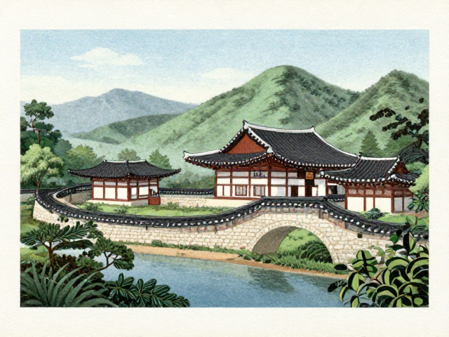 朝鲜早期发行自然风光,见证历史沧桑的绝美画卷