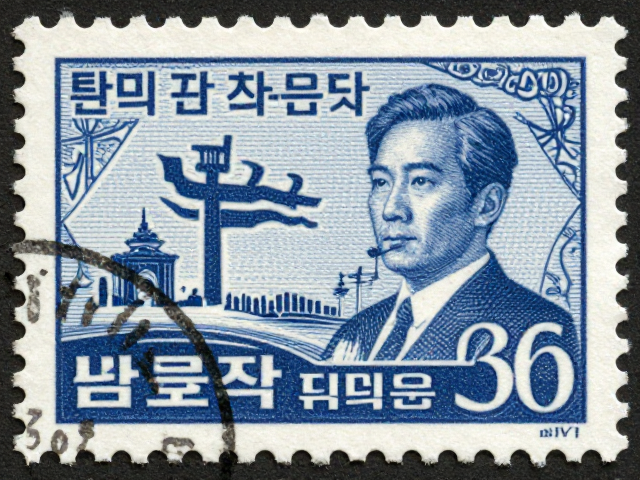 韩国邮政早期发行全息镂空邮票,稀缺版式解析与市场价值