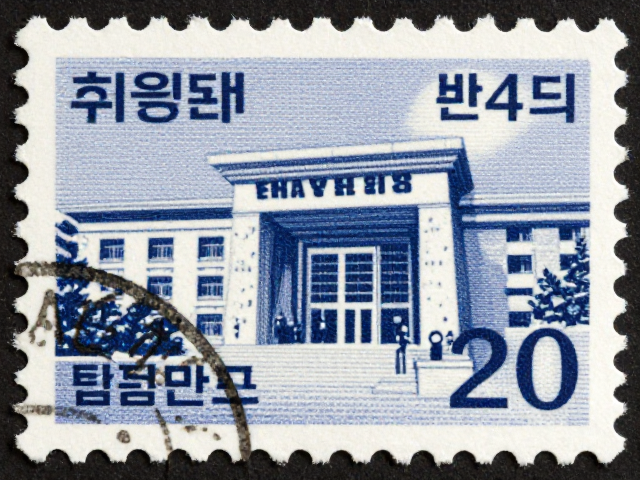 韩国邮政早期发行全息镂空邮票,稀缺版式解析与市场价值