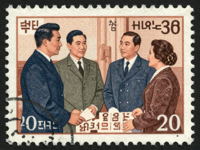 韩国集邮协会早期发行,见证外交与国际交流的历史印记