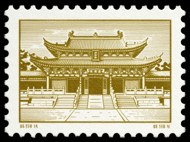 佛教寺庙邮票集邮展览专用票,精湛烫金工艺赏析