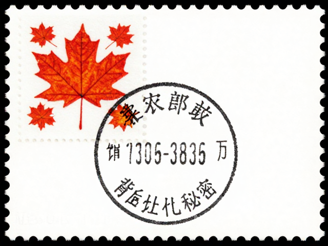 枫叶花卉邮票里的原住民图腾,销票戳背后的文化秘密