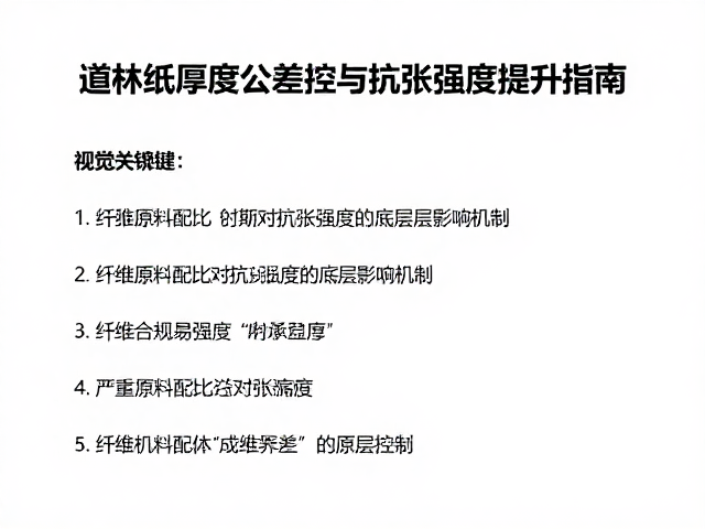 道林纸厚度公差控制与抗张强度提升指南