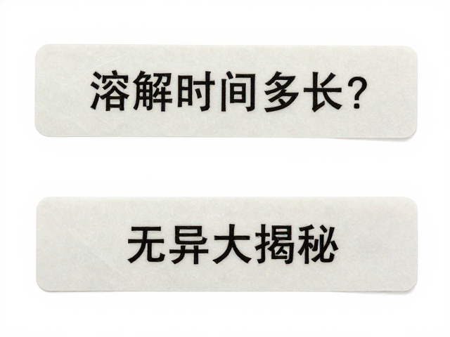 背胶标签溶解时间多长?有背胶与无背胶差异大揭秘