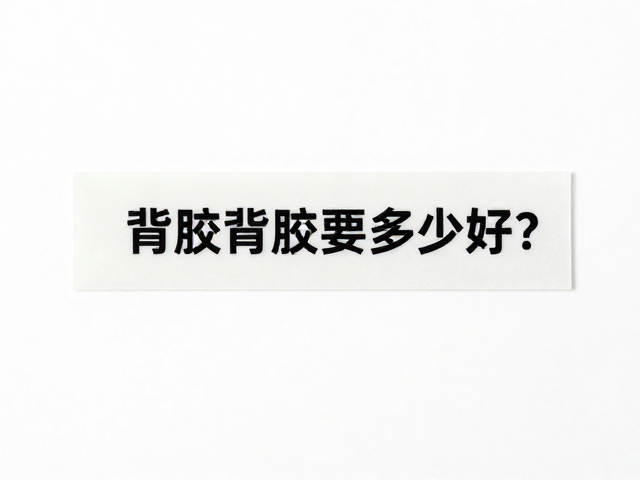 背胶厚度多少好？粘性稳定不脱落，有背胶标签选购全指南