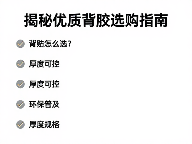 有背胶怎么选?厚度可控,环保胶普及,揭秘优质背胶选购指南