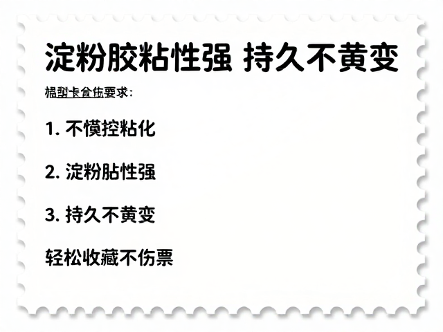 有背胶邮票专用胶推荐,淀粉胶粘性强、持久不黄变,轻松收藏不伤票
