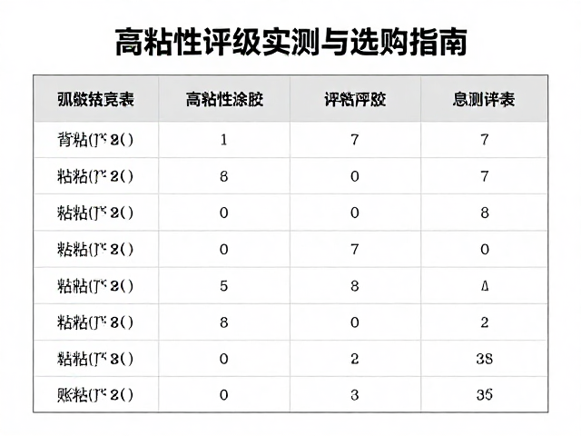 有背胶双面涂胶怎么选?高粘性评级实测与选购指南