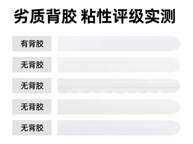 背胶怎么选？有背胶vs无背胶粘性评级实测，3秒避坑指南