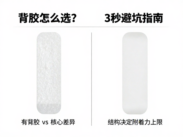背胶怎么选？有背胶vs无背胶粘性评级实测，3秒避坑指南