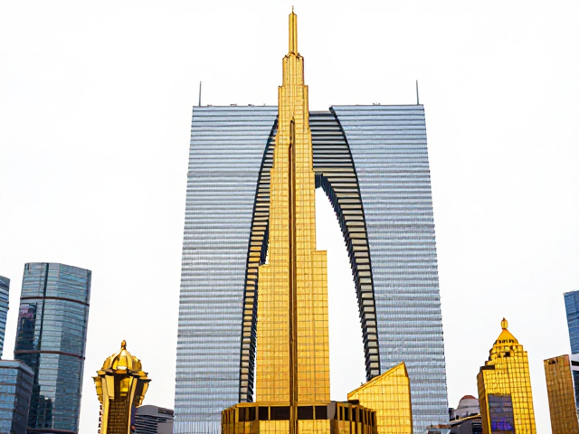 烫金烫银地标建筑与彩虹底纹，高流量设计灵感与SEO视觉优化指南