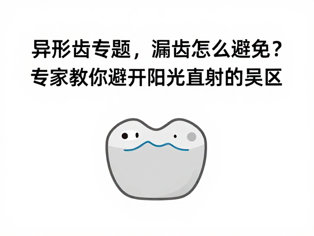 异形齿专题,漏齿怎么避免?专家教你避开阳光直射的误区